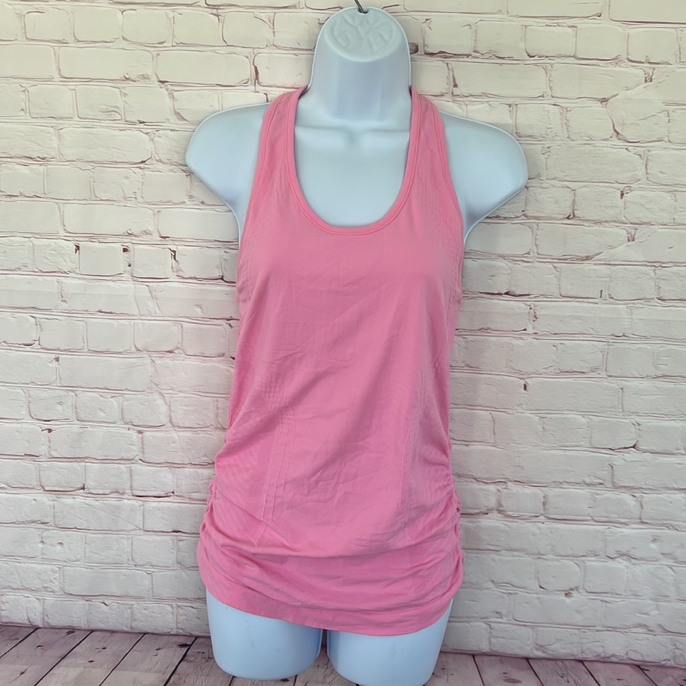 NWOT Athleta pink racer back tank top gym